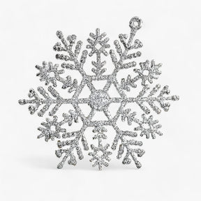 home & garden : Pendentif Sneeuwvlok - Voeg een Sprankelende Touch Toe aan Uw Kerstboom - Goud in Zilver 12Stukken van Pantino