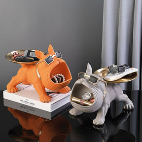 home & garden : Franse Bulldog Decoratie Oranje - Vrolijke Huisdecoratie Beeldje - Keramiek in van Pantino