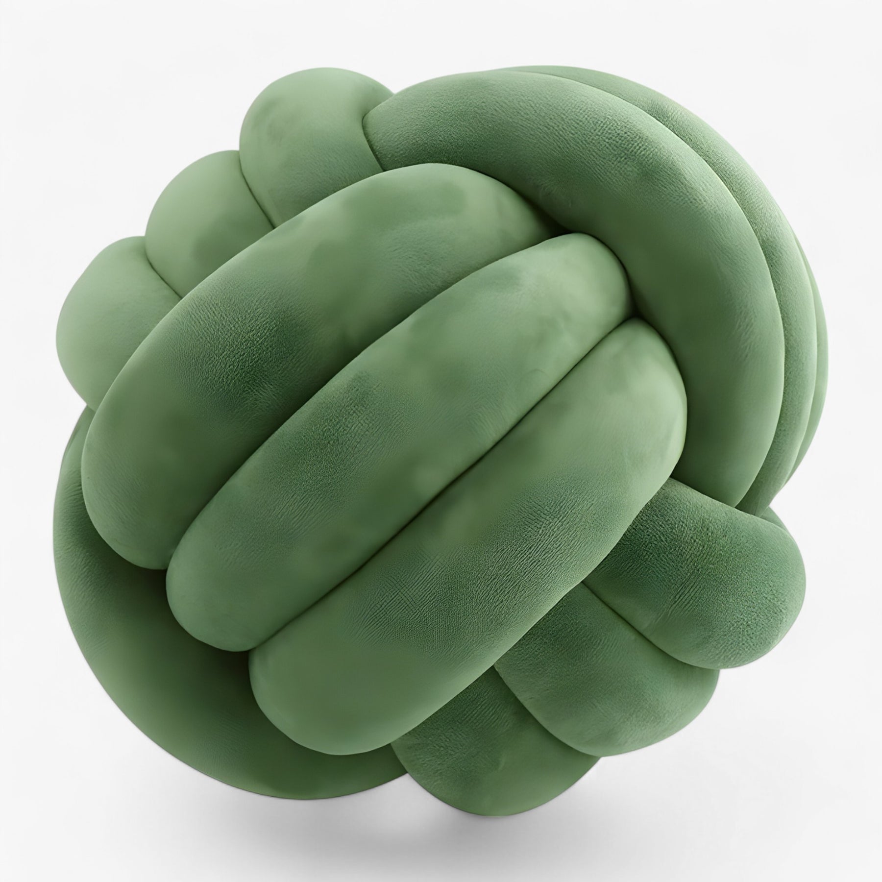 home & garden : Ronde Knoop Kussen - Knus en Decoratief - Beige in Groen van Pantino