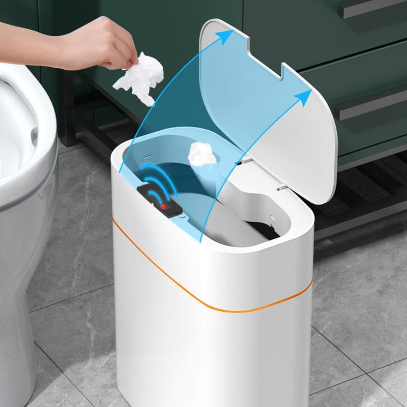 home & garden : Smart Prullenbak 13 L - Met Infrarood Sensor - Wit in van Pantino