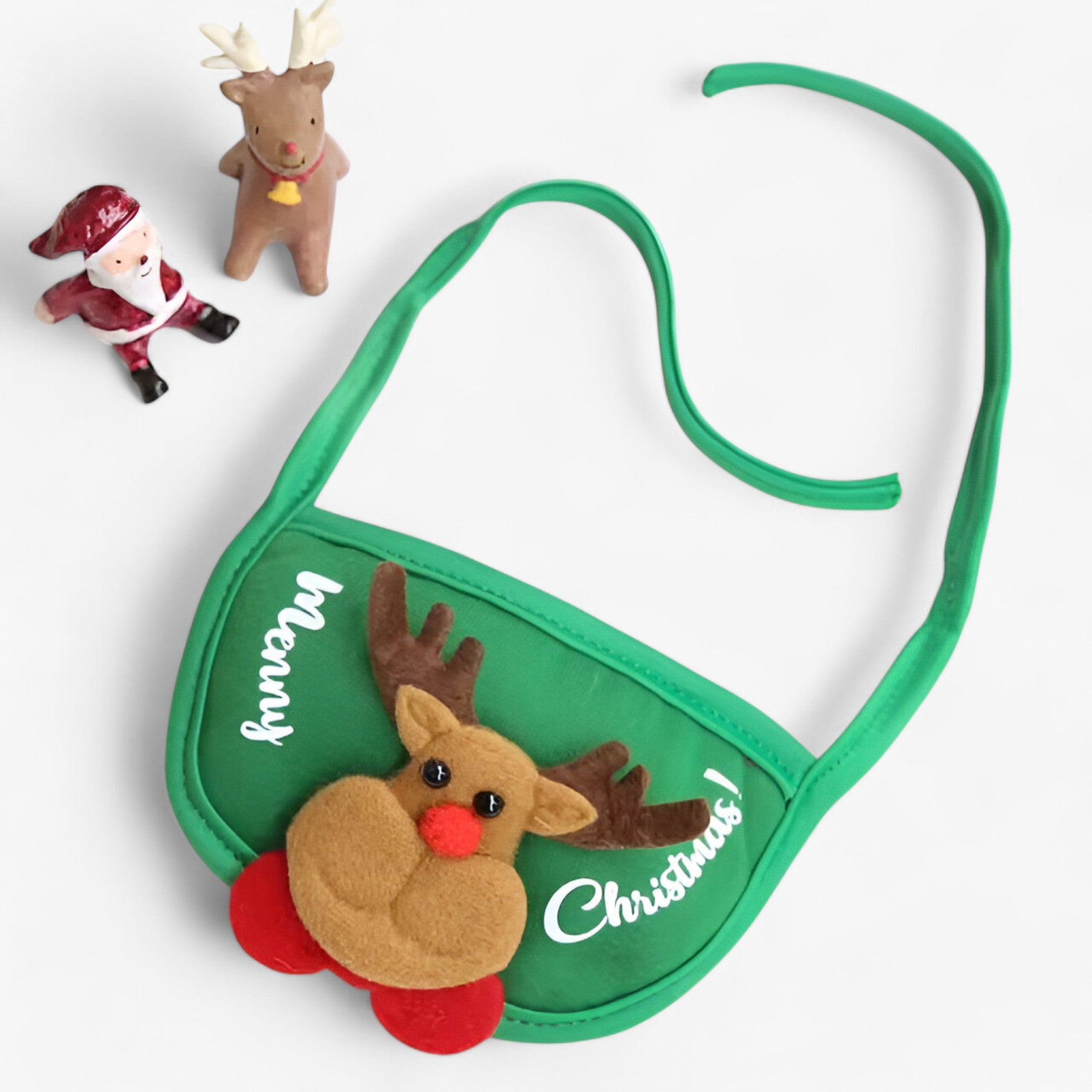 pets : Schattige Kerst Huisdier Hoed - L Witte Hoed in Groene Elch van Pantino