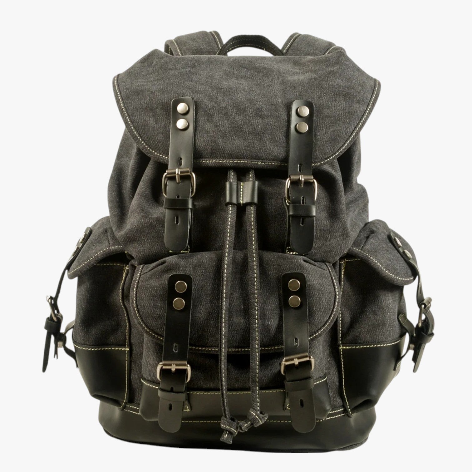 Bags : Heren Wandelrugzak Grote Capaciteit Canvas en Leer in van Pantinoshop