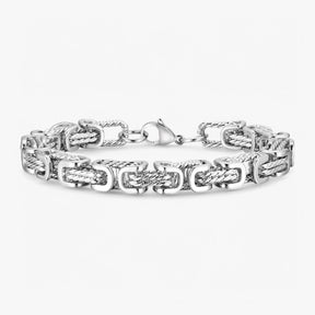 Bracelet : Armband Heren Zilver - Robuust en Tijdloos - Grote in Zilver van Pantino