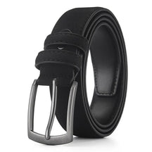 Belt : Riem Heren Zwart - Luxe Suède - Verfijnd, Duurzaam, Stijlvol in Zwart van Pantino