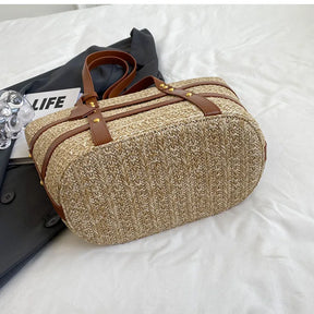 bags : Straw Bag Black - Tas in van Pantino