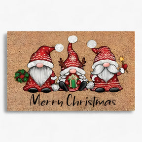 home & garden : Kerstgnomen en Eland - Deurmat - Feestelijke Binnen-/Buitendecoratie in 1 40X60CM-gepersonaliseerd van Pantino