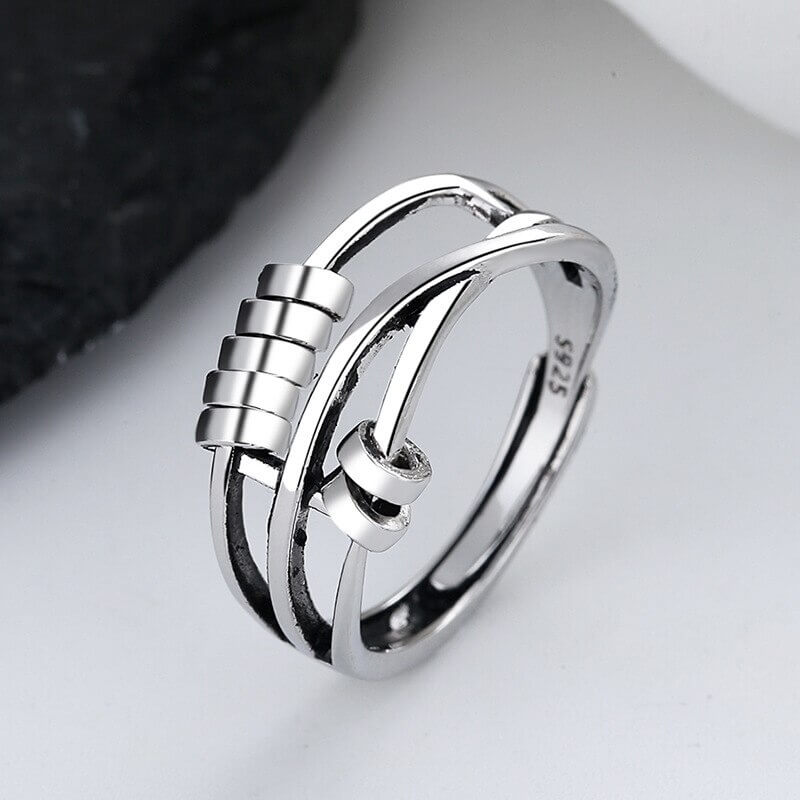 Ring : Fidget Ring - Zilver - Accessoire in Zilver van Pantino