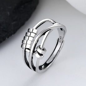 Ring : Fidget Ring - Zilver - Accessoire in Zilver van Pantinoshop