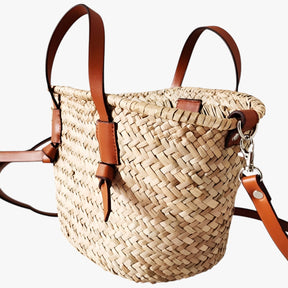Tote Bag : Strandtas in Net voor Dames - Grote Capaciteit en Zomers Uiterlijk - Bruin in van Pantino