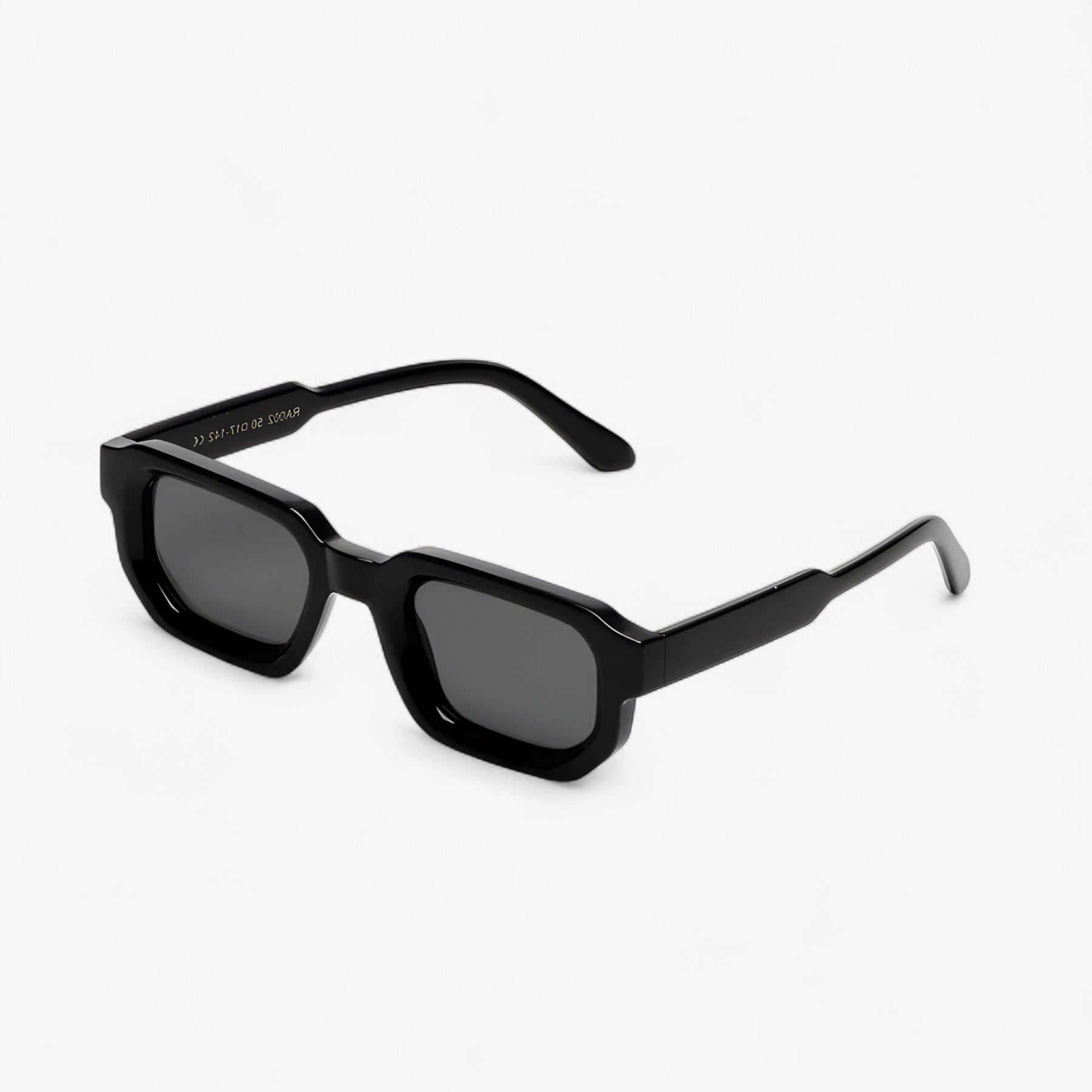 Sunglasses : Zonnebril unisex geel vierkant - Trendy UV400 bescherming voor dames en heren in 4-zwart van Pantino