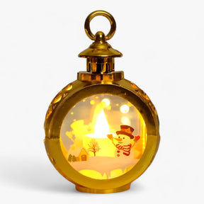 outdoor equipment : Kerstman Sneeuwpop Lamp - LED Lantaarn met Vlam Simulatie voor Buitendecoratie in 3 S 8.5x12cm van Pantino