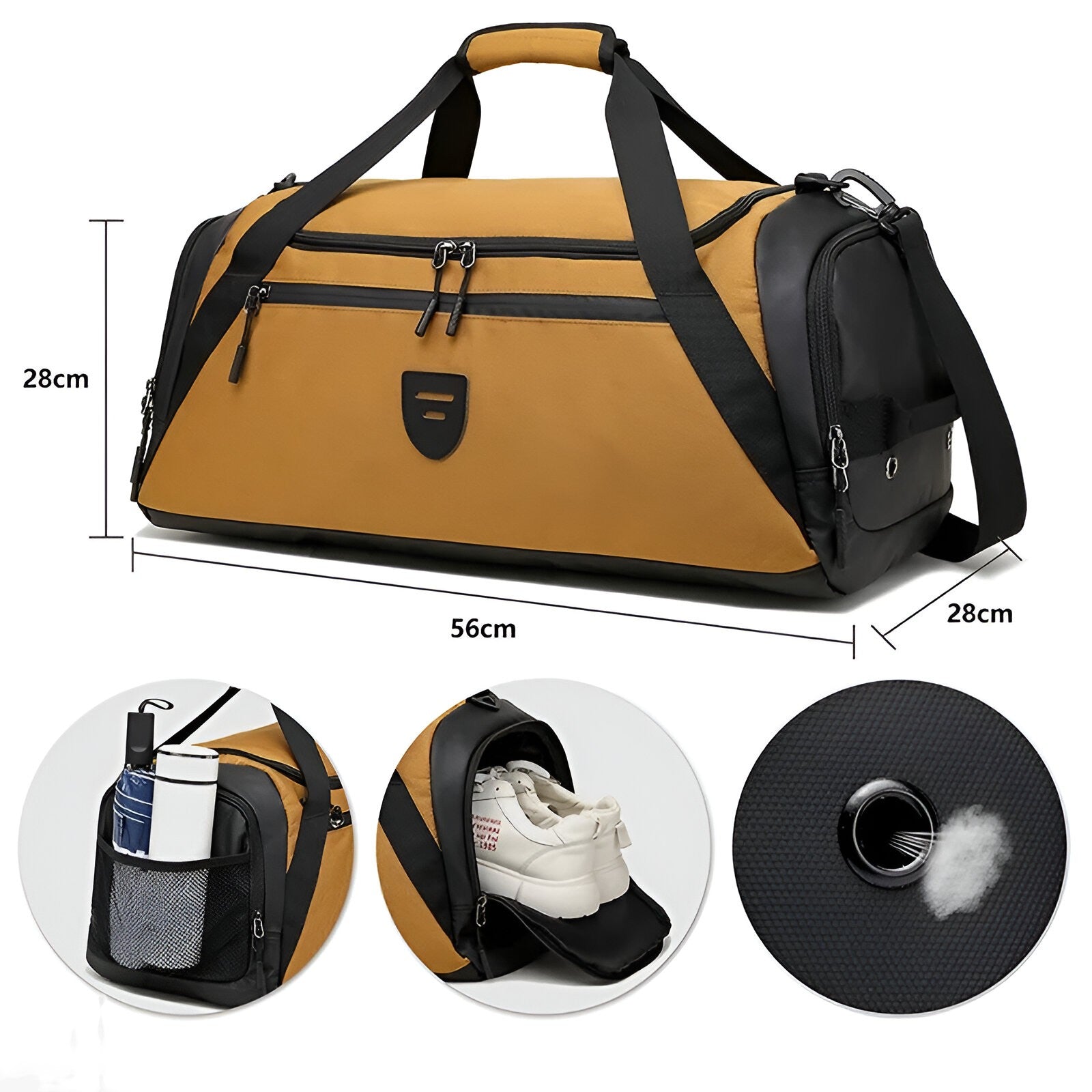 bags : Multifunctionele Gymtas met Scheidingsvakken Heren - Legergroen in van Pantino