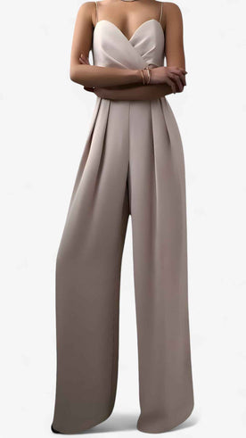 One-Pieces : Elegant dames jumpsuit met spaghettibandjes en zachte palazzobroek in van Pantinoshop