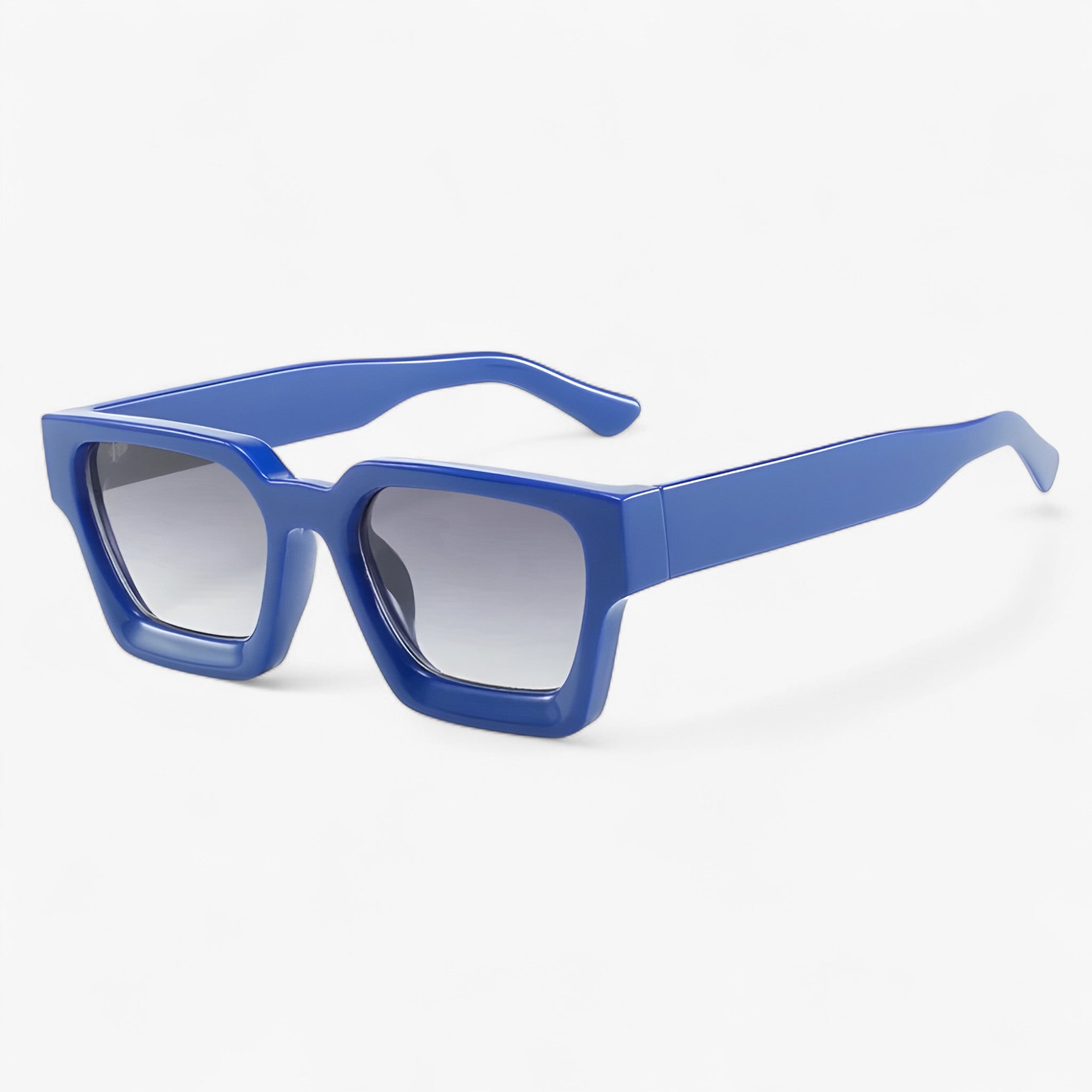 Sunglasses : Zonnebril Heren Vierkant Retro, Montuur Mat Zwart, Gepolariseerde Lenzen UV400 in Blauw Grijs van Pantinoshop