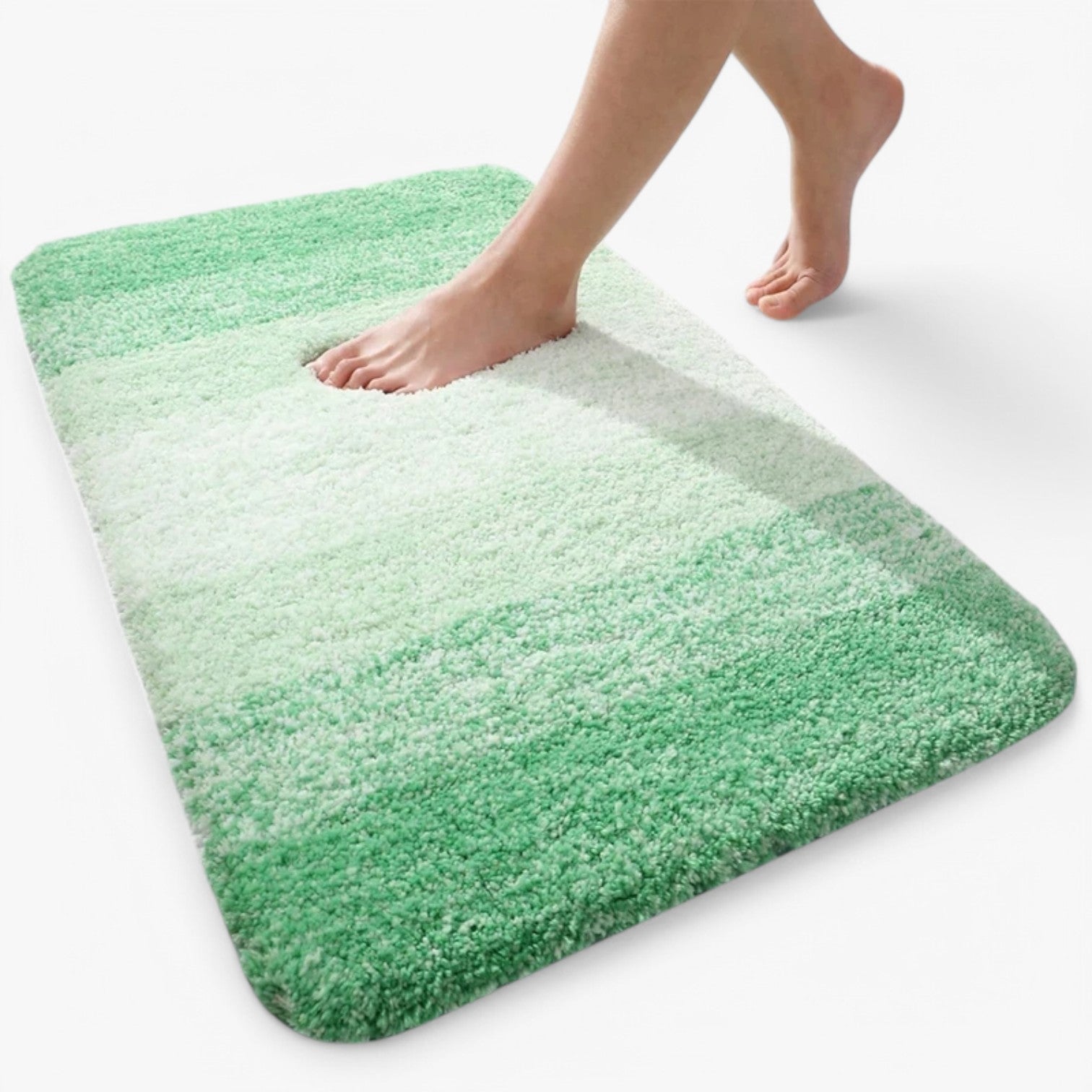 home & garden : Heidi Droge Voeten in een Handomdraai - Superabsorberende Antislip Badmat - Blauw in Groene kleur van Pantino