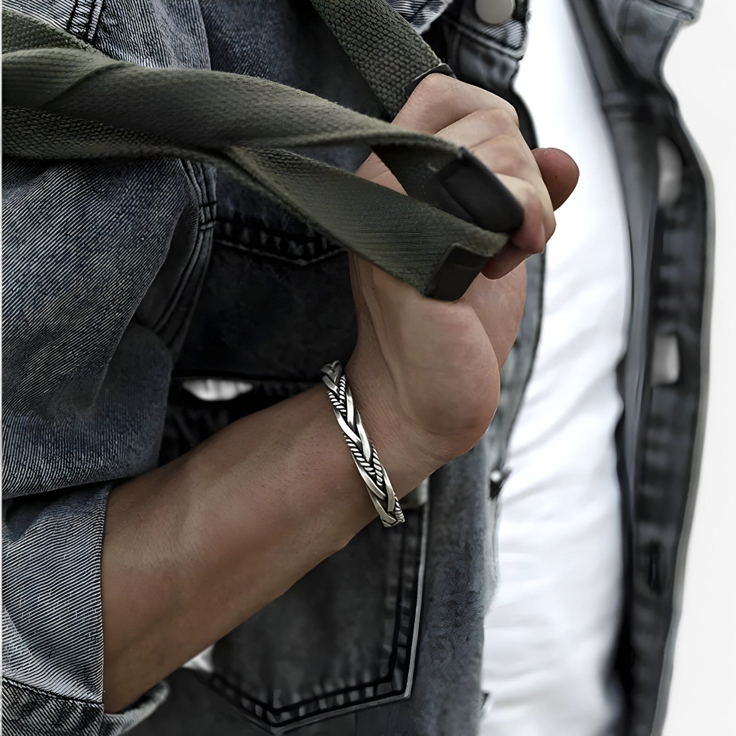 Bracelet : Armband Zilver - Leandro 925 Sterling Zilveren - Cool, Tijdloos en Handgemaakt in van Pantino