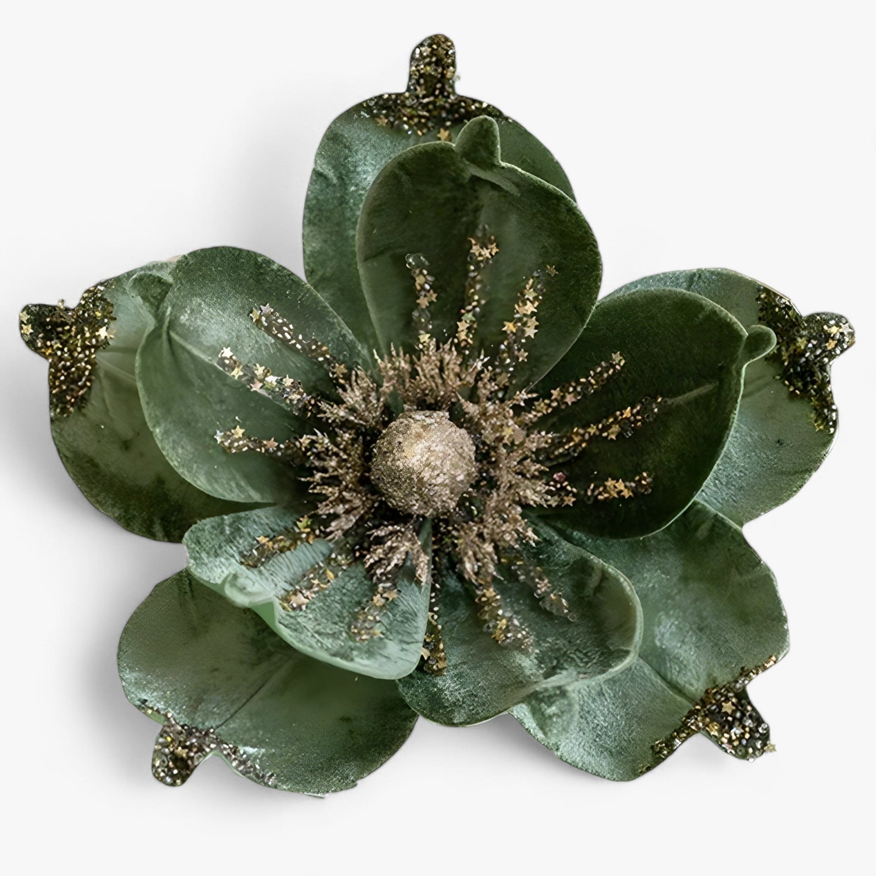 home & garden : Glanzende Kunstkerstbloemen - Vrolijke Ornamenten voor de Kerstboom en Nieuwjaarsdecoratie - Rood in groen van Pantino
