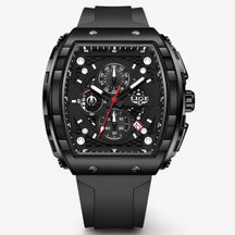 Smartwatch : Luxe Siliconen Sporthorloge Heren in Helt sort van Pantino