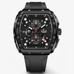 Smartwatch : Luxe Siliconen Sporthorloge Heren in Helt sort van Pantino