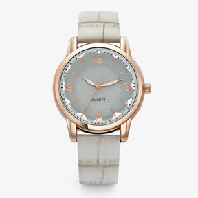 Watch : Elegant Design Luxe Quartz Dameshorloge - Lichtpaars in grijs van Pantino