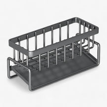 home & garden : CleanFlow - RVS Organizer voor Spons & Handdoek - Zwart in Grijs van Pantino