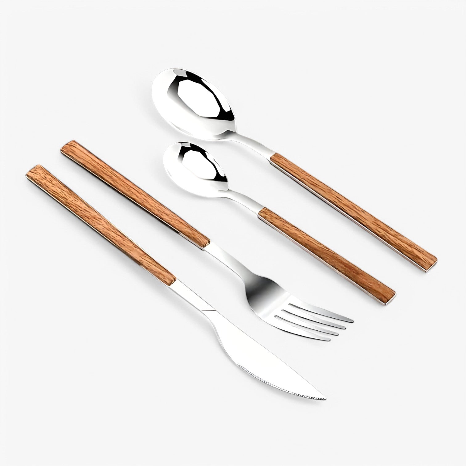 home & garden : 12-delige Bestekset - Houten Handgrepen, Vaatwasmachinebestendig in van Pantino