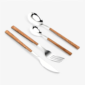 home & garden : 12-delige Bestekset - Houten Handgrepen, Vaatwasmachinebestendig in van Pantino