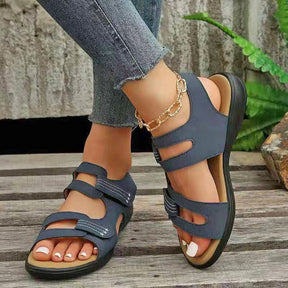 Sandals : Orthopedische Sandalen Dames Wit - Comfortabele Ergonomische Zomer Sandalen in Blauw van Pantino
