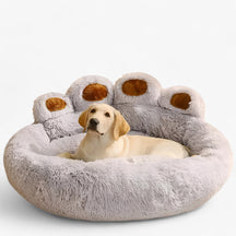 pets : Fido Fluff - Pluizig en Comfortabel Hondenbed in Lichtgrijs van Pantino