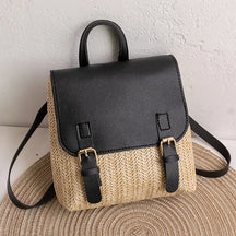 bags : BloomBag Vintage Rieten Tas - Bruin in Zwart (nog 2 op voorraad) van Pantino