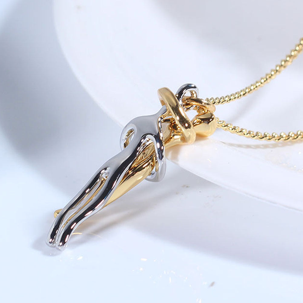 Necklace : Ketting Goud/Zilver - Elegante Knuffelketting met Kaartje in van Pantino