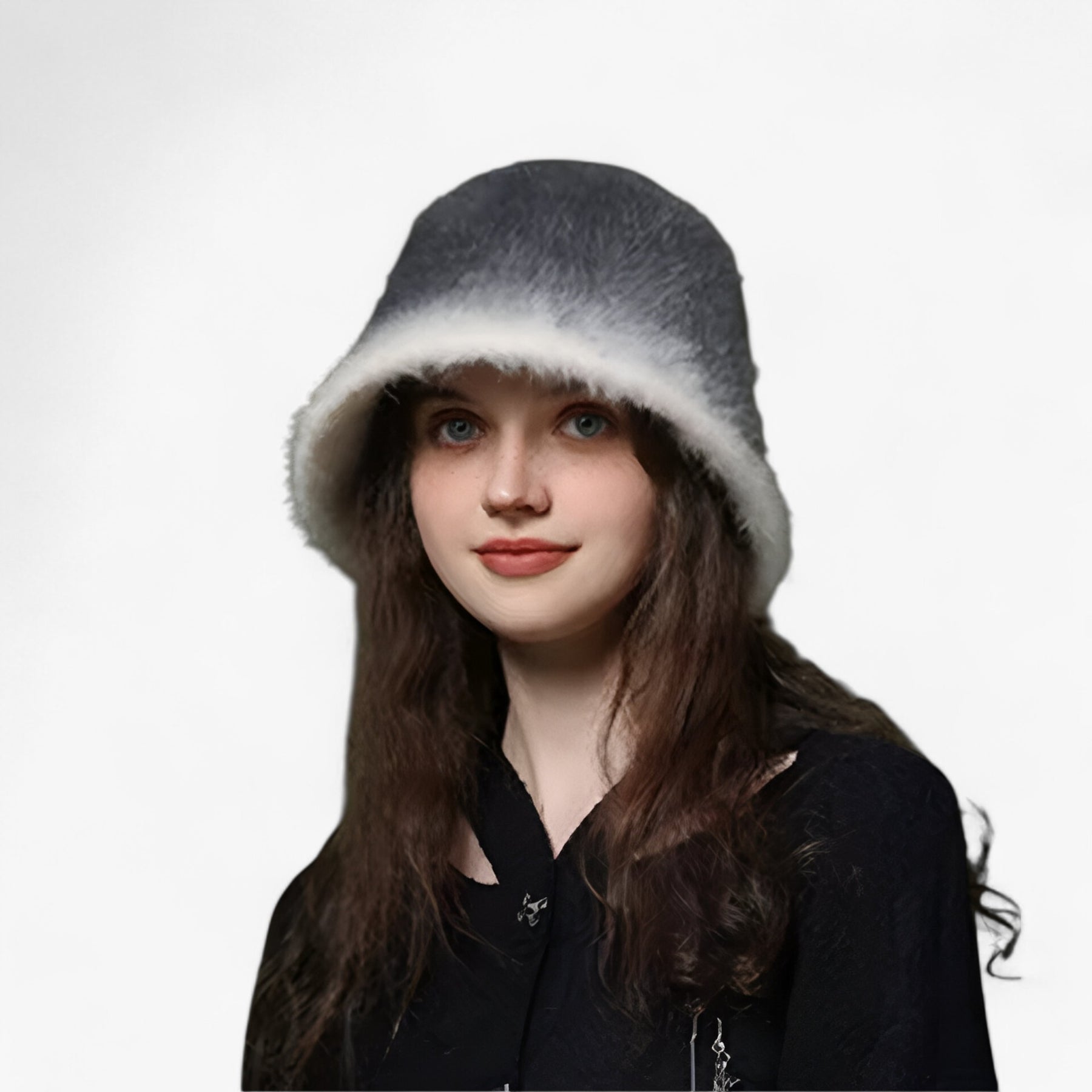 Fisherman Hat : Hoed Blauw - Warme Konijnenbont Vissershoed - Elegante Stijl en Comfort in van Pantino