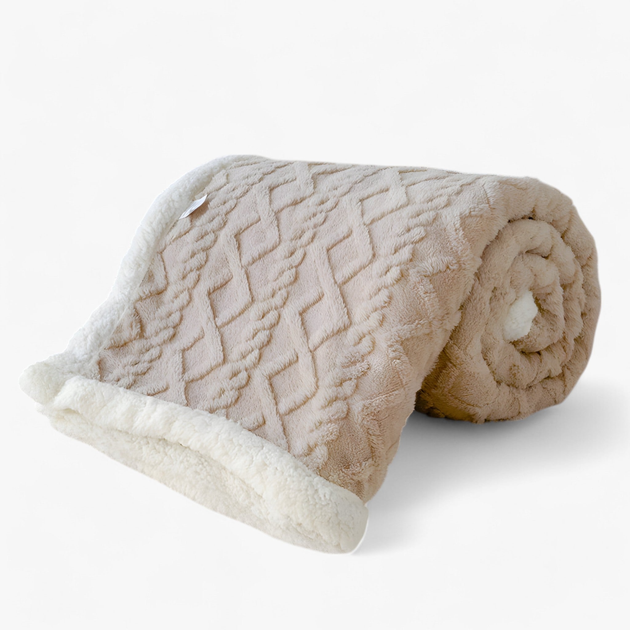 home & garden : Dubbel Dikke Winterdeken - Super Zacht en Warm - Cameo Roze in Beige Bruin van Pantino