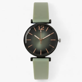 watches : Trendy Sportstoel - Zwarte Onderstel, Groene Siliconen Band in grijs van Pantino