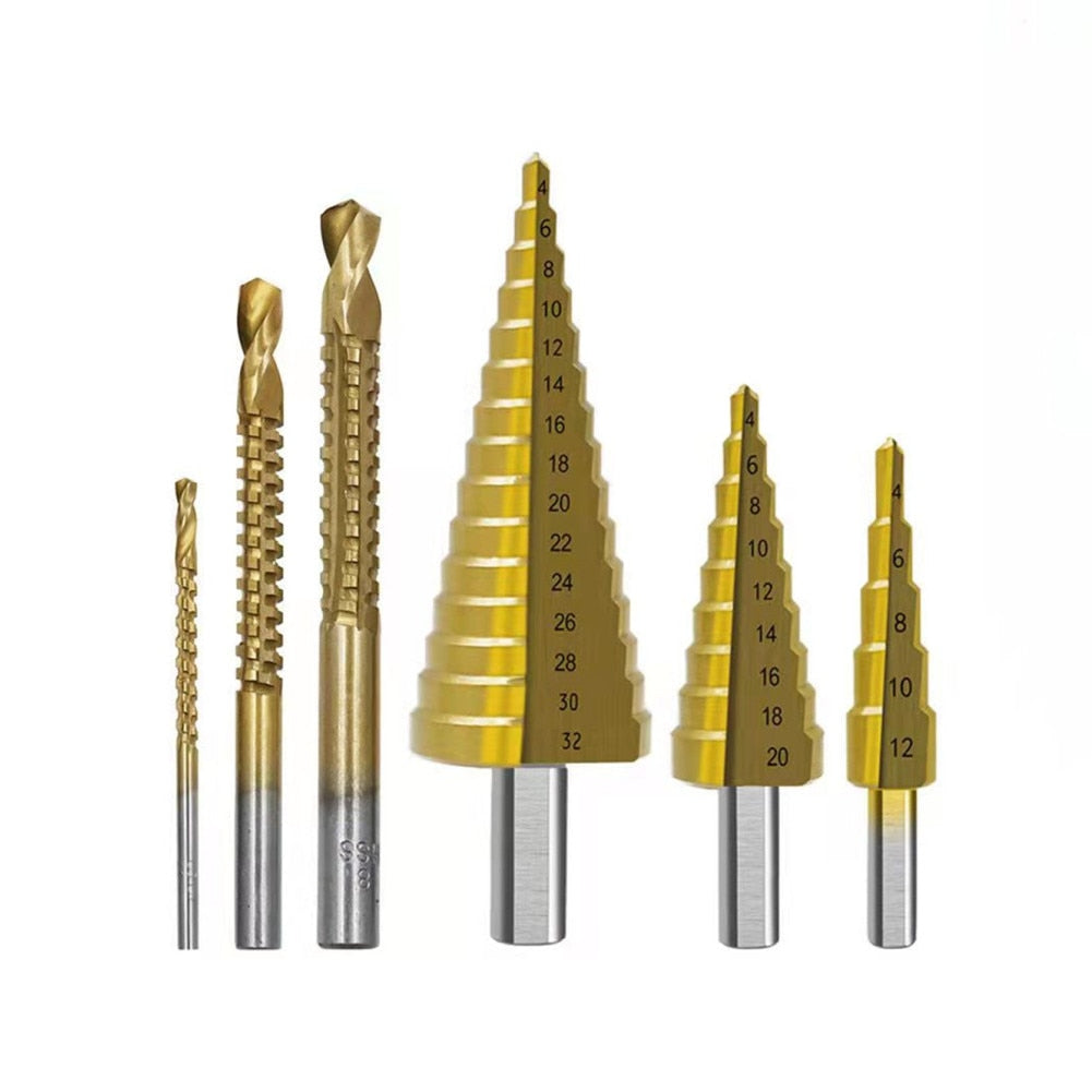 other : Titanium Boorset 6-Delig - Nauwkeurig Boren Metaal Hout - Titanium in van Pantino