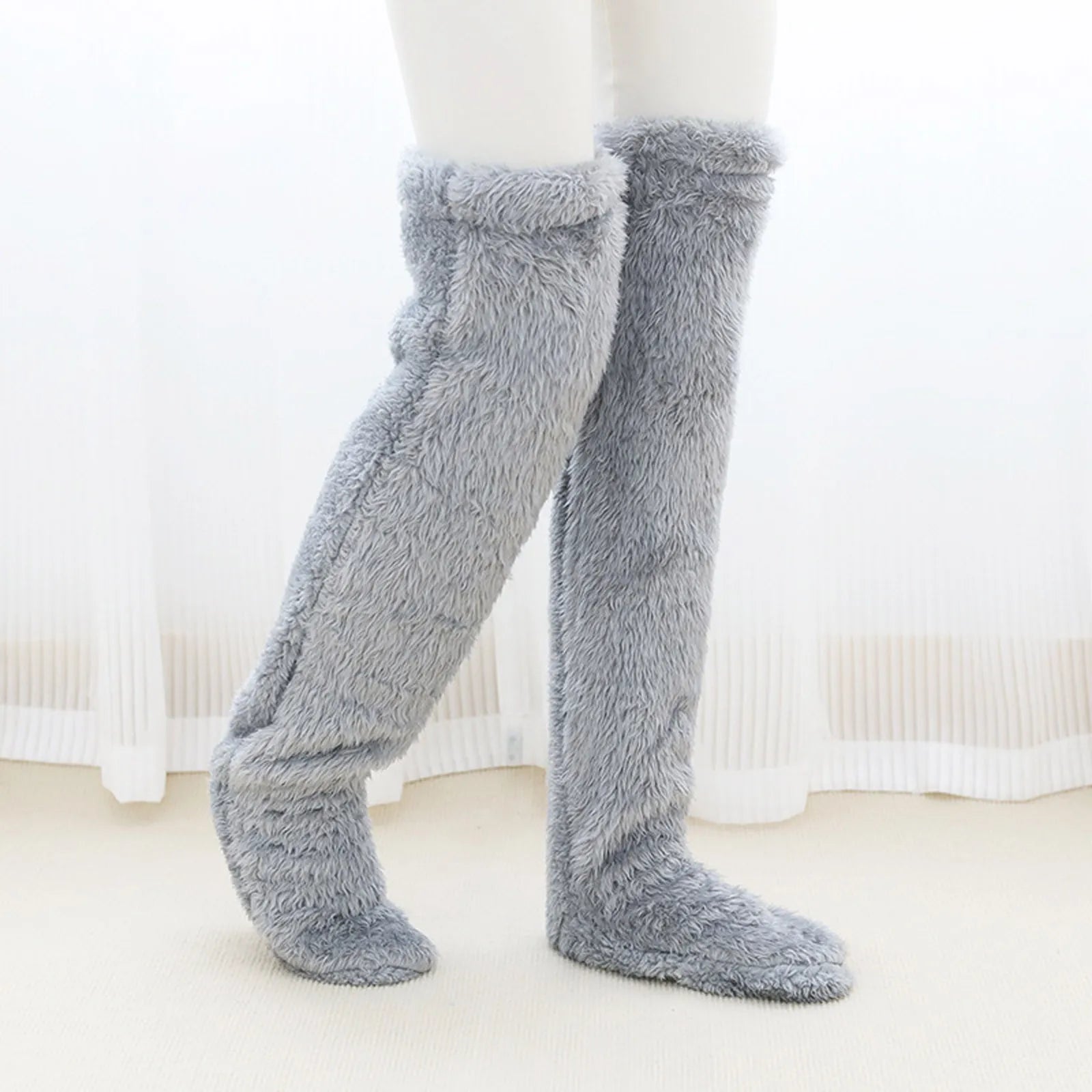 Socks : ComfySocks - Blijf Knus en Warm Deze Winter - Blauw in Grijs One Size van Pantino