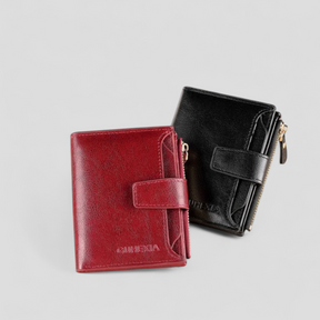 Wallet : Damesportemonnee van Leer met RFID-blokkering - Elegantie en Veiligheid - Bruin in van Pantino