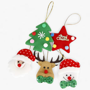 home & garden : Jolly Decor - Pluche Hangdecoraties - Schattige Feestdecoraties voor Uw Huis en Kerstboom in 5PCS Mix van Pantino