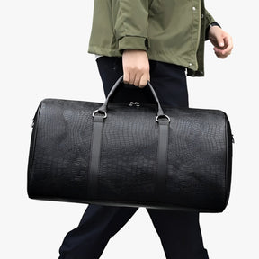 bags : Stevige en Ruime Leren Reistas - Zwart in van Pantino