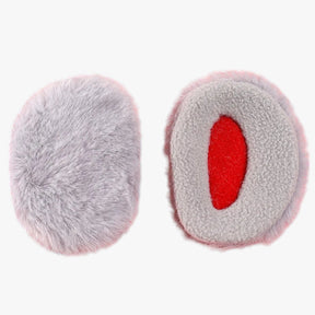 Ear Muffs : Fleece Oorbeschermers Zonder Band - Ultieme Winterwarmte - Zwart-Klein in Grijs-Groot van Pantino