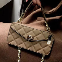 Phone Case : Tas Telefoonhouder iPhone Roze - Compact Dagelijks Gebruik - Siliconen in Bruin van Pantino