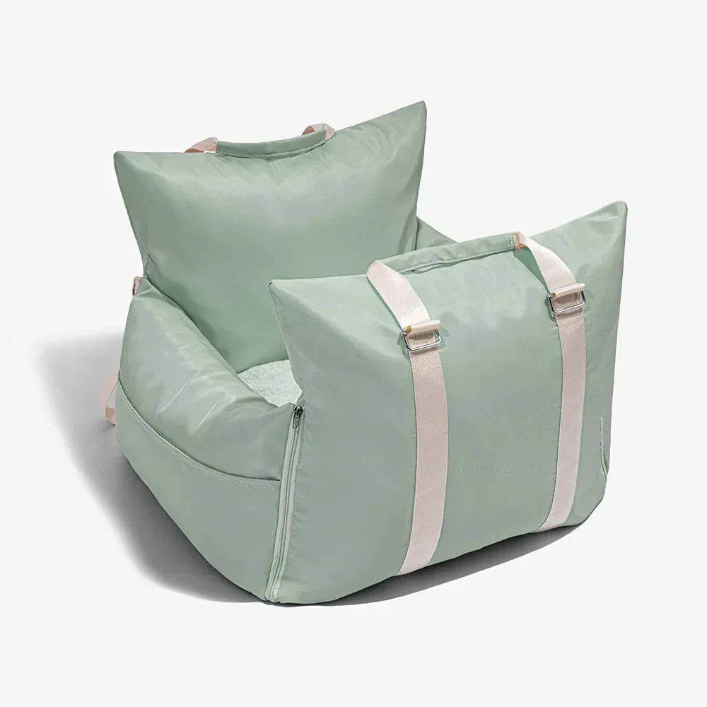 pets : Honden Autostoel Reistas Luxe - Veiligheid en Comfort Autorit - Oxford in Mintgroen 55cm X 55cm X 30cm van Pantino