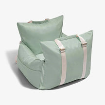 pets : Honden Autostoel Reistas Luxe - Veiligheid en Comfort Autorit - Oxford in Mintgroen 55cm X 55cm X 30cm van Pantino
