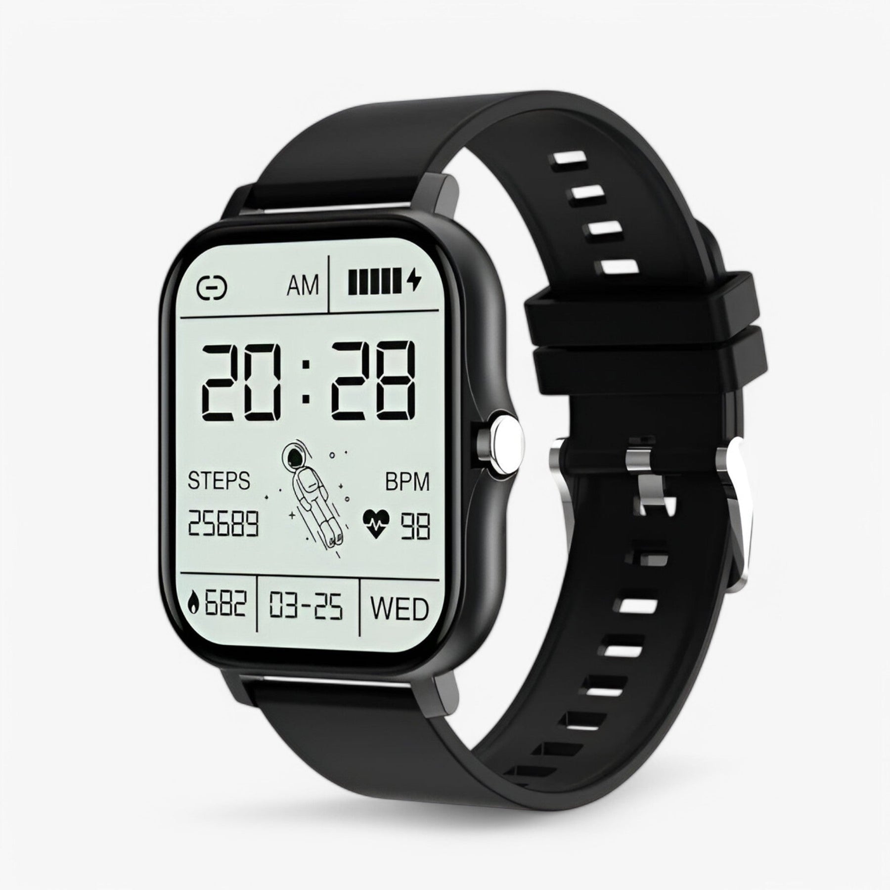 watches : Smartwatch Heren Goud - Slanke en Stijlvolle in Zwart van Pantino