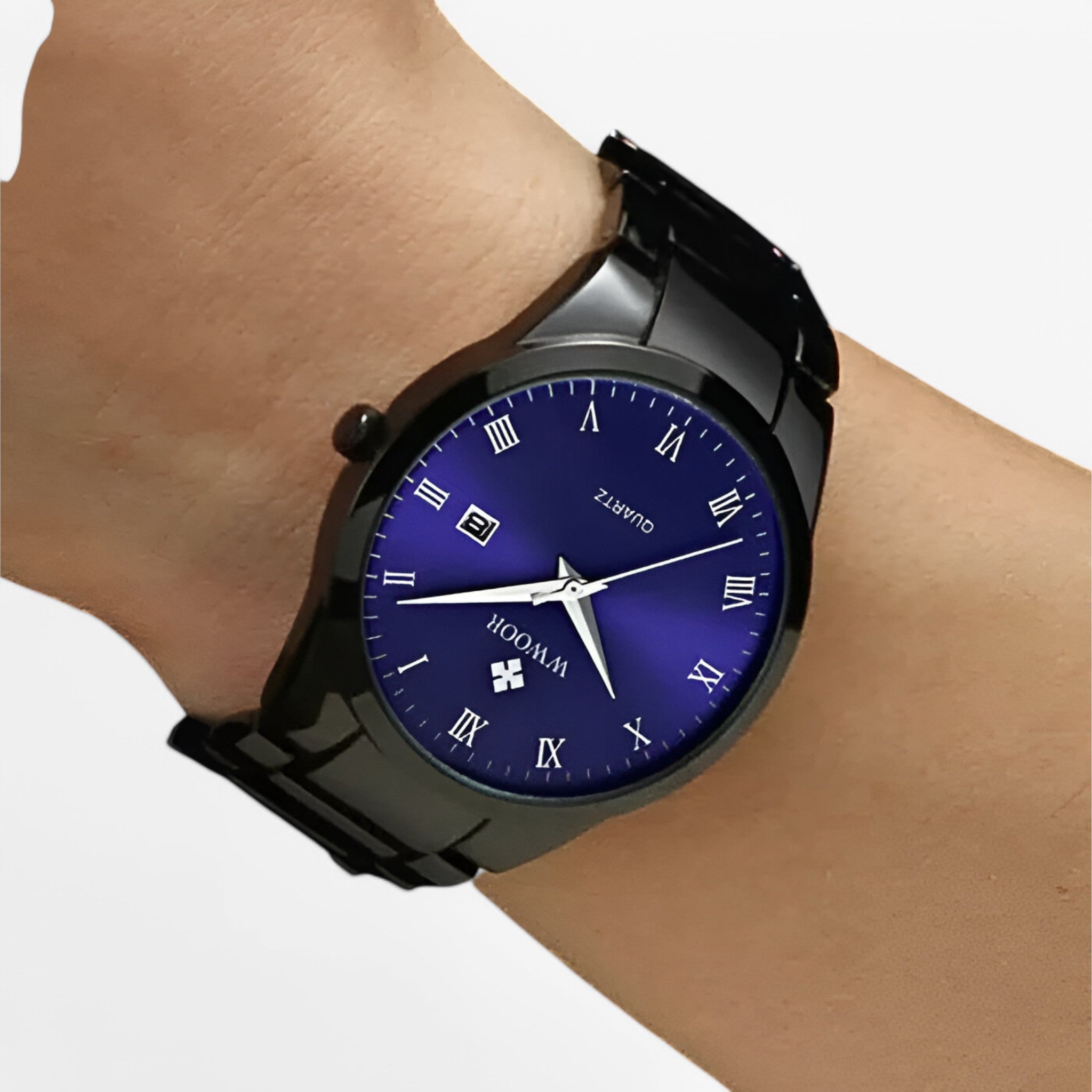 Elegant Heren Stalen Kwarts Horloge