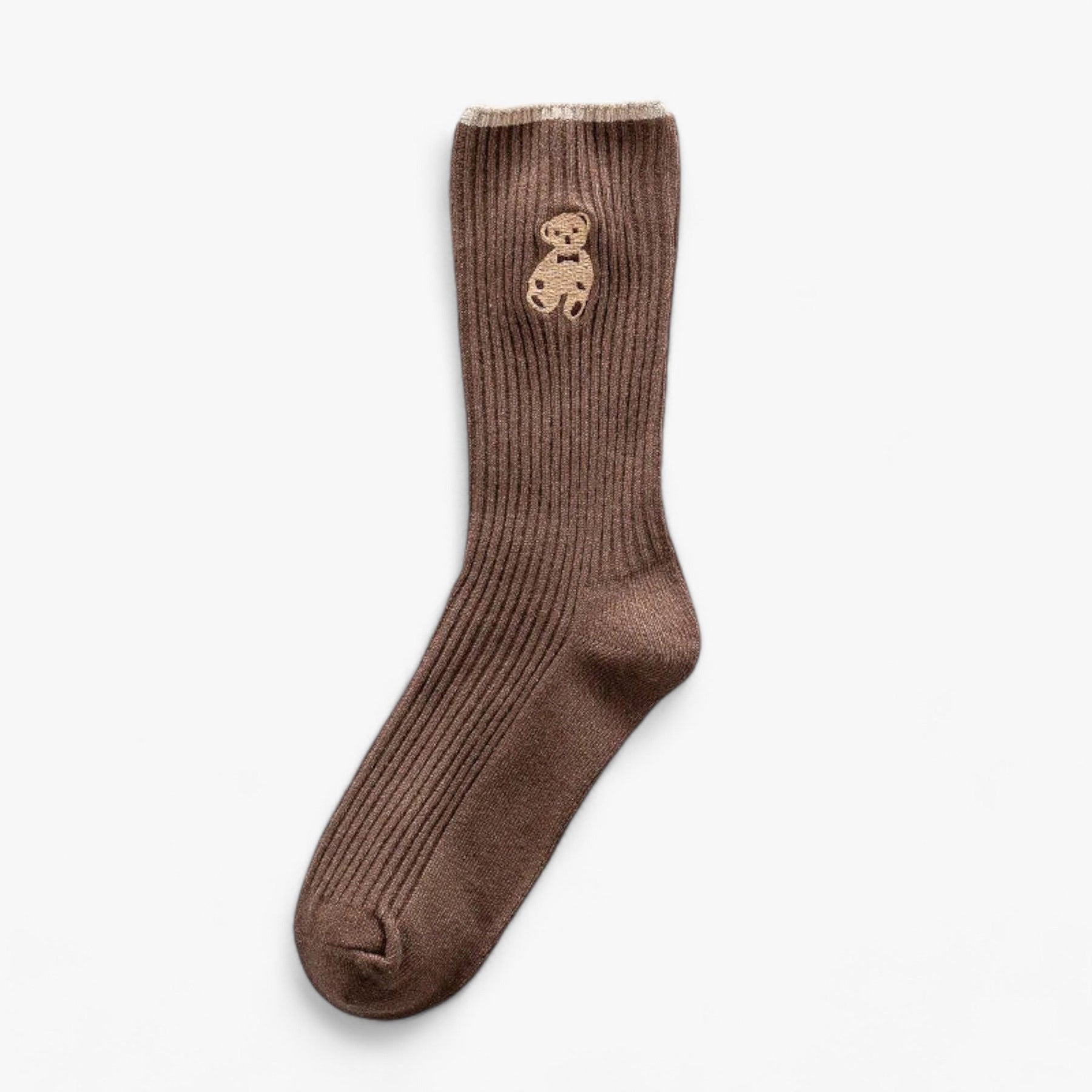 Socks : Knus en Schattig (1 Paar + 1 Paar Gratis) - Olijf in Bruin van Pantino
