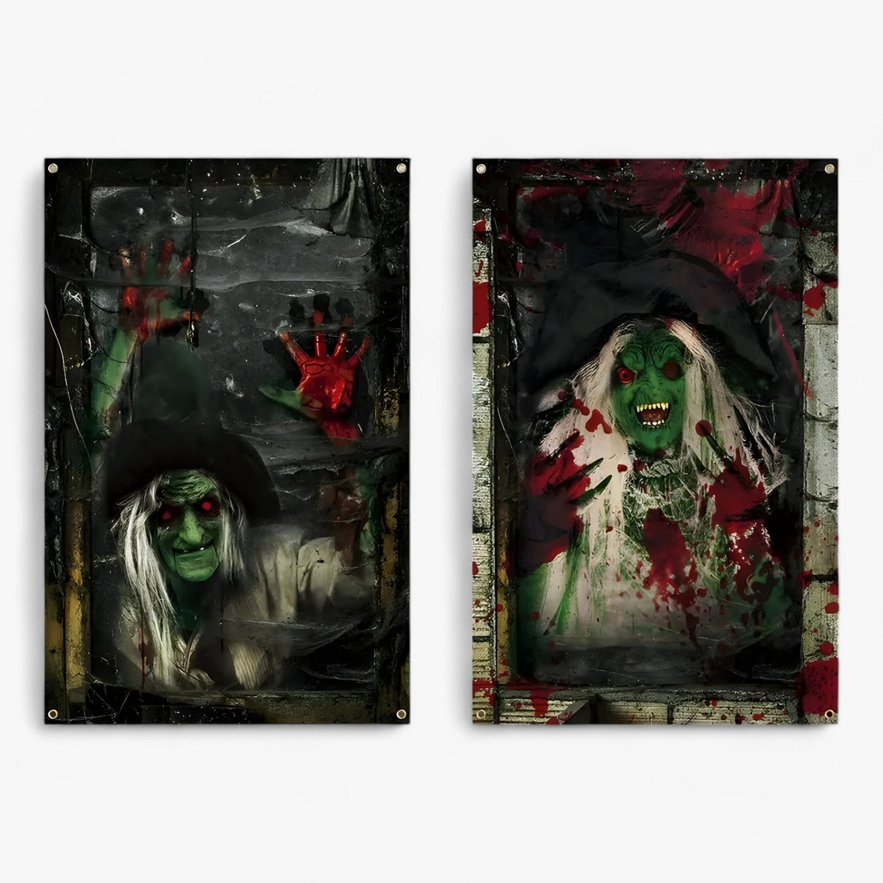 home & garden : Bloeddorstige Black-Out - Halloween Silhouet Raamgordijnen - Spooky Horror Decor in Halloween-06 van Pantino
