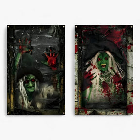 home & garden : Bloeddorstige Black-Out - Halloween Silhouet Raamgordijnen - Spooky Horror Decor in Halloween-06 van Pantino