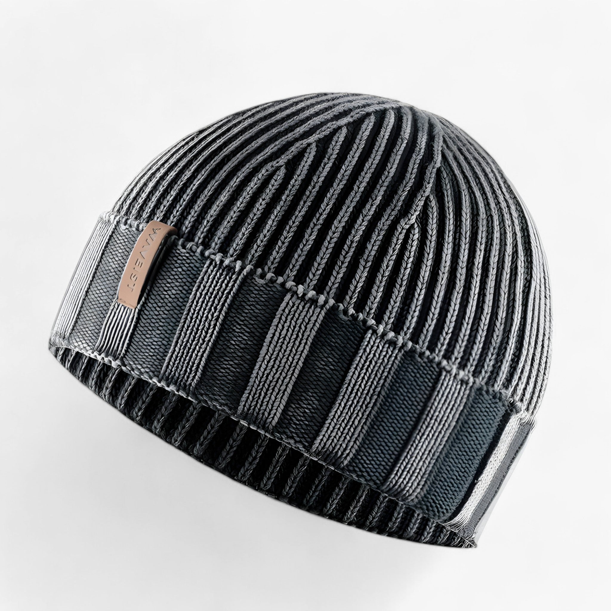 Beanie : Beanie Khaki - Katoenen Vintage Gewassen Gebreide - Perfect voor Winter in Donkergrijs CHINA van Pantino