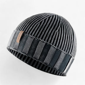 Beanie : Beanie Khaki - Katoenen Vintage Gewassen Gebreide - Perfect voor Winter in Donkergrijs CHINA van Pantino